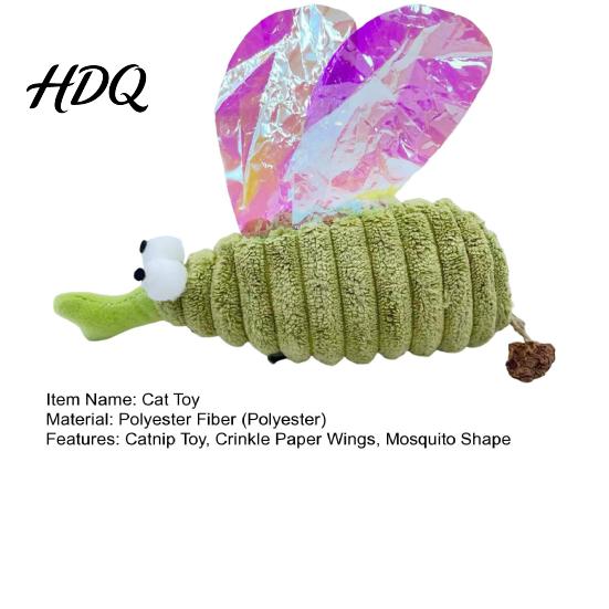 Pet Supplies for Cats Crinkle Mosquito Cat Toy with Catnip Gall Fruit Chew Soft Corduroy Toys Toy Plush Insect Stuffed Indoor Kittens Lightweight
