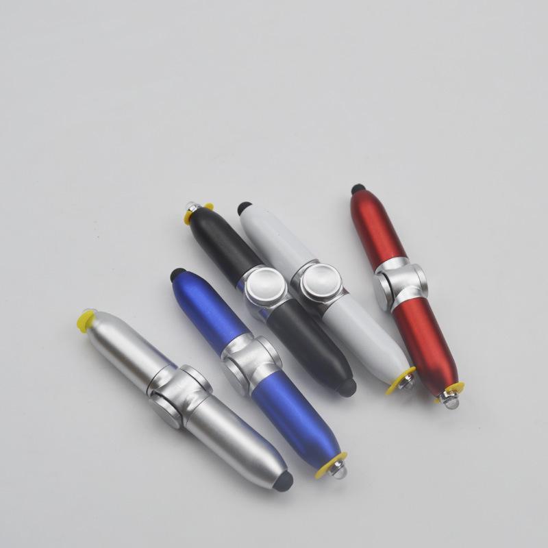 Creative Multi-Functional Fidget Spinner Ballpoint Pen with LED Light & Touch Screen Capability