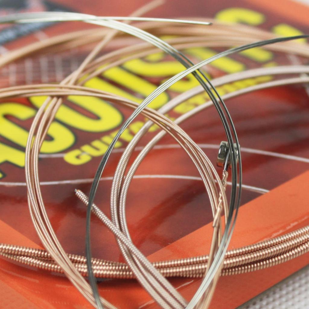 Alice A208SL/L Folk Guitar String Set, .011/.012 Steel Strings for Wooden Guitars