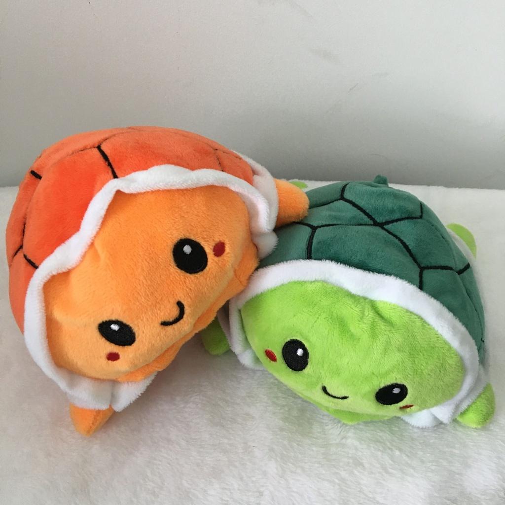 Adorable Flip Turtle Plush Toy With Reversible Double-sided Design For Kids