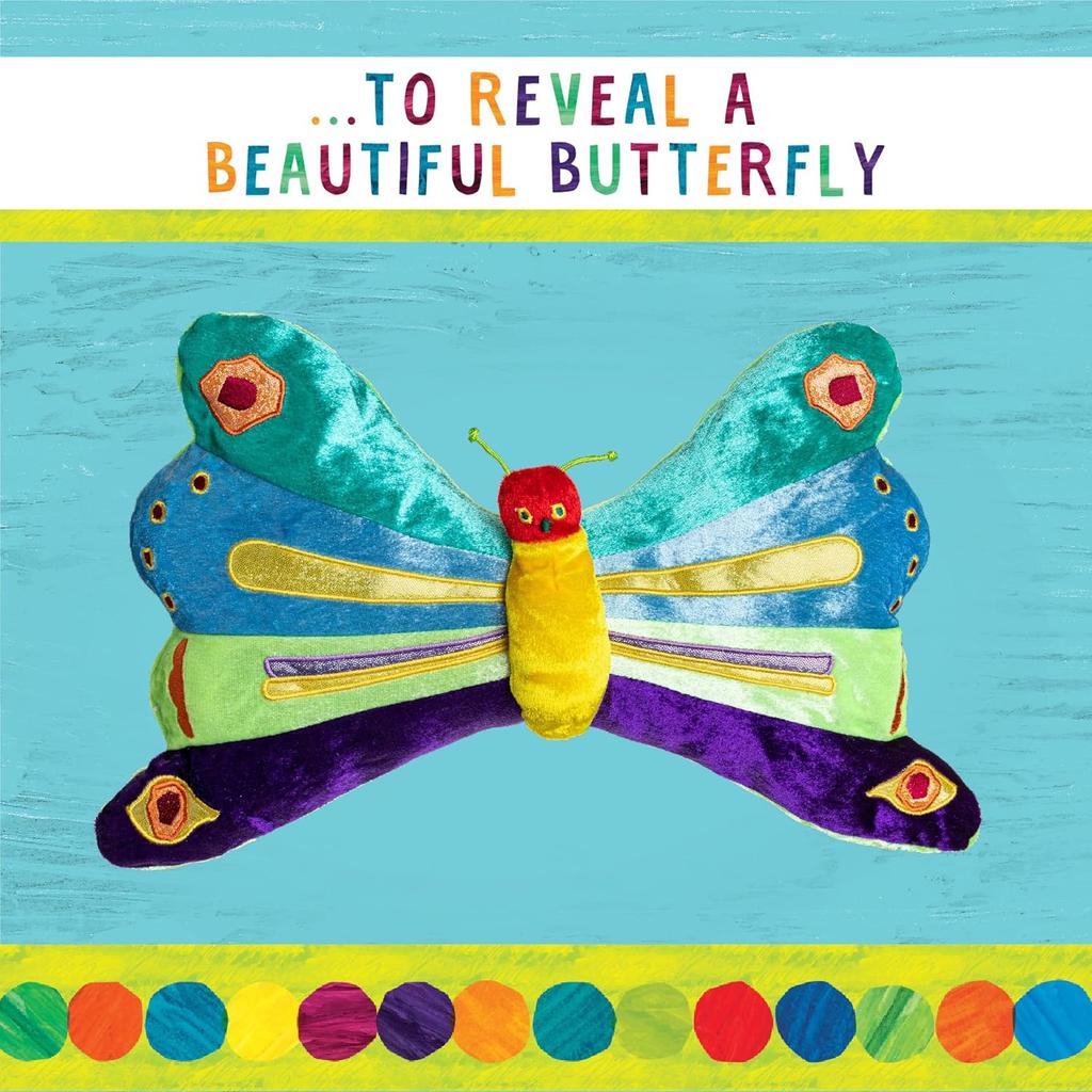 KIDS PREFERRED World of Eric Carle, The Very Hungry Caterpillar Butterfly Reversible Stuffed Animal Plush Toy, 16"