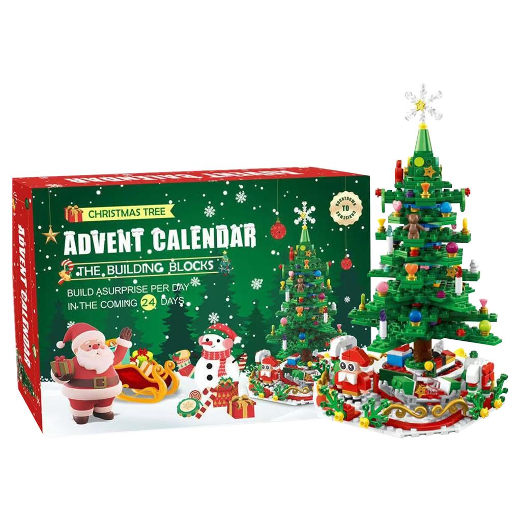 Christmas Tree Advent Calendar Building Set, Countdown Calendar Building Set, Creative Holiday Gifts, Gifts For Kids, Boys And Girls