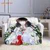 Anime flanelová deka InuYasha Print Deky Hanyou No Yashahime 3D Dětská Deka Dospělí Domácí Dekor Módní Party Deka Dárek