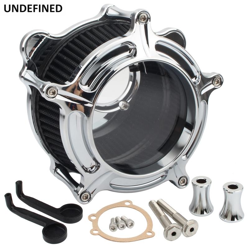 Air Cleaner Filter Intake For Harley Twin Cam EVO Dyna Softail FXST Touring Road King Street Glide 1993-1999 Motorcycle Clear