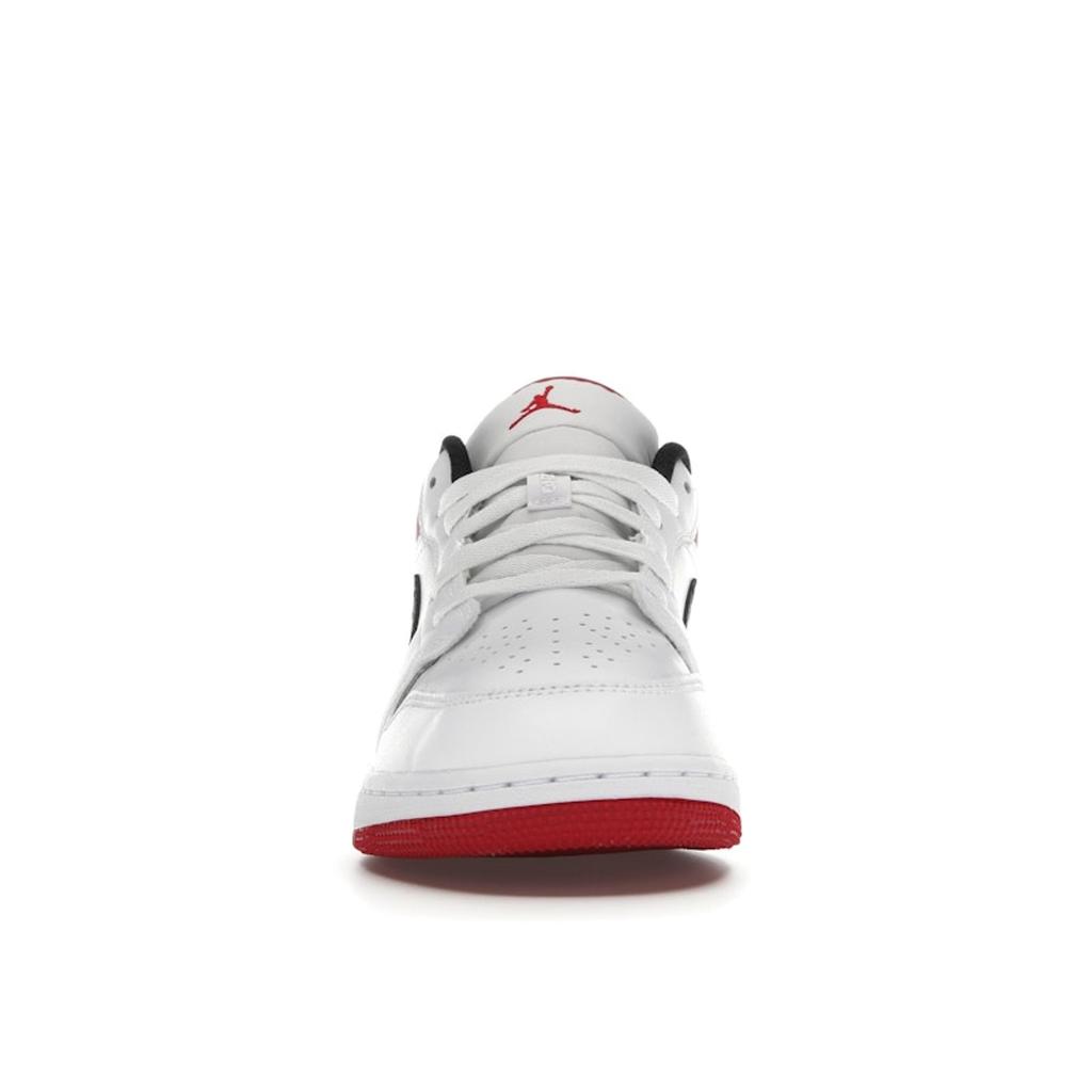 Air Jordan 1 Low GS White Gym Red Kids Sneakers Black 553560-118