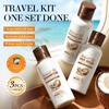Reise-Toilettenartikel-Set mit Kokosduft Shampoo Spülung Haarmaske Duschgel Körperwäsche Feuchtigkeitsspendende Haar- und Hautpflege-Essentials
