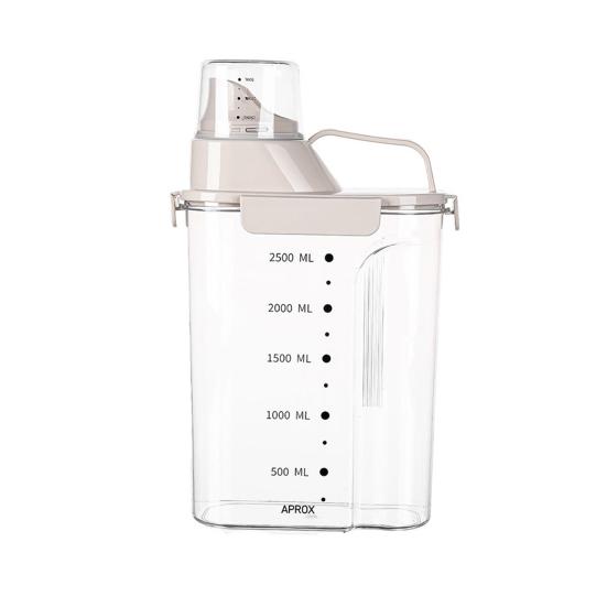 Reis-Aufbewahrungsbehälter Luftdichter Müsli-Spender mit ausgießbarem Ausguss und Messbecher-Deckel Kunststoff Vorratskammer Küchen-Organisation Behälter für Trockennahrung Mehl