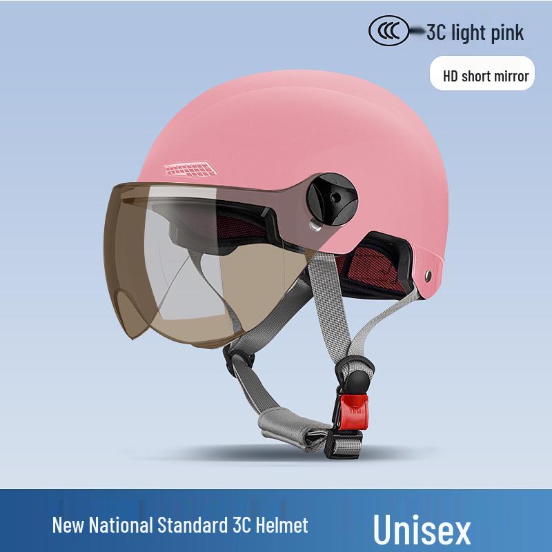 Certified 3C Electric Motorcycle Helmet: Retro, Breathable, All-Season, Lightweight for Men and Women