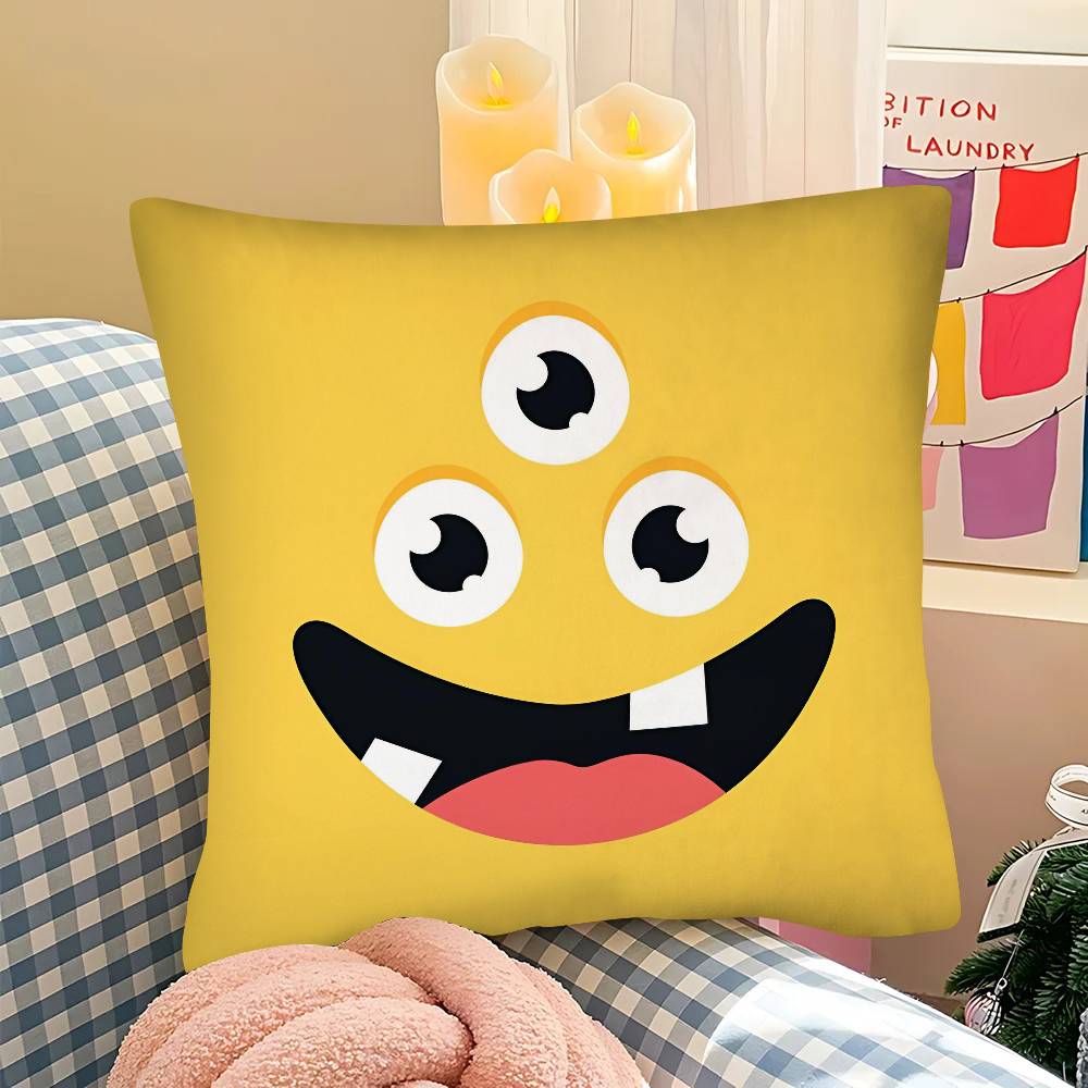 

pc D Funny Meme Face Pillow Case Fashion Square Pillowcase Bedroom Sofa Room Ins Decoration Leisure 40x40 cm