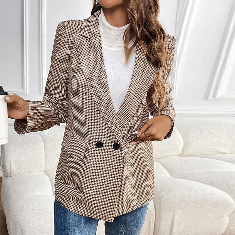 Womens Casual Blazer Jacket Button Lapel Long Sleeve Pockets Business Office Wear