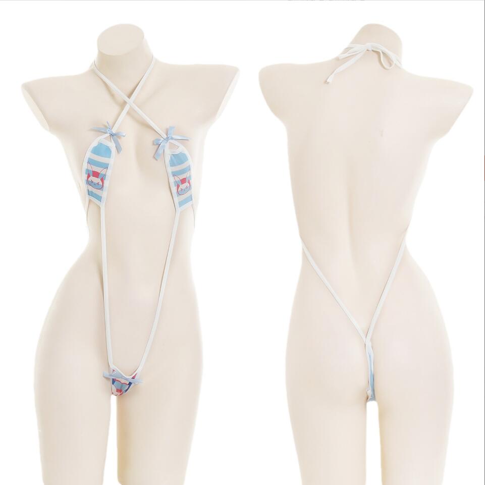 Women Cute Micro Bikini Bra Lingerie Three-Point Bodysuit Temptation Underwear Set Nightwear Swimwear Erotic Costumes