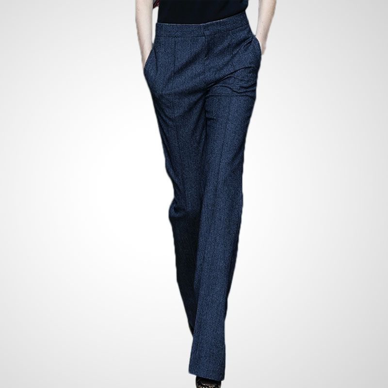

High Waist European and American Leisure Loose Straight Leg Slim Looking Wide Leg Pants