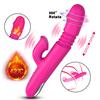 Double Tongue Vibrating Dildo with Warming Telescopic Rotating Vibrator for Woman Anal Vaginal Clitoris Stimulator Sex