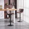 1Pc Bar Stools, Leather Barstools Swivel Adjustable Counter Height Barstool, Upholstered Highchair with Back, Bar Chair