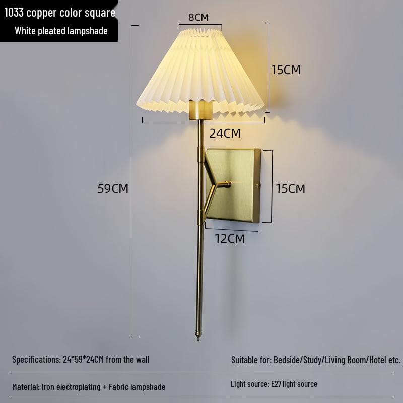 Popular Fabric Shade Wall Lamp for Living Room, Bedroom, Bedside, Corridor, or Balcony