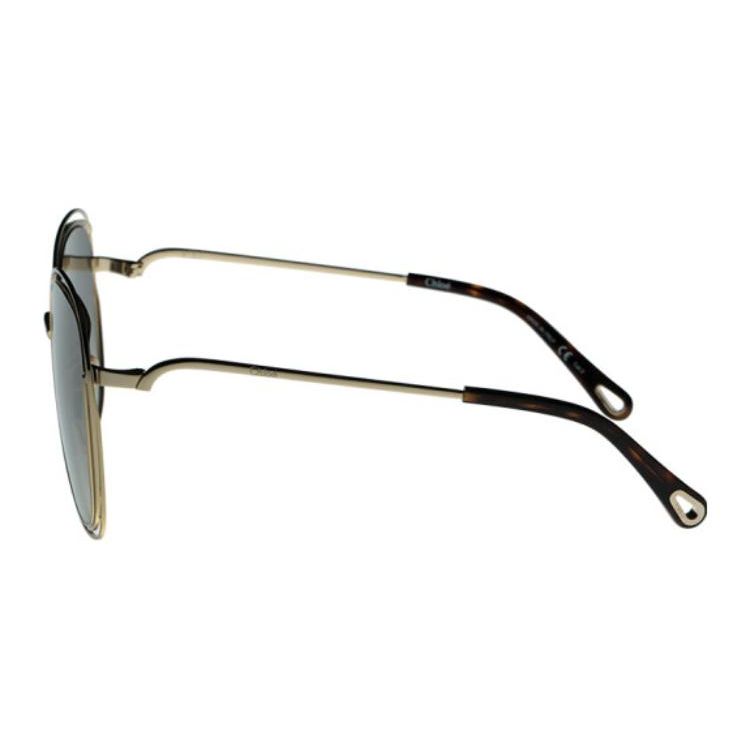 Chloe Chic Fashion Hollow Alloy Irregular Shape Sunglasses Women sunglasses CH0077SK-001
