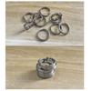 10PCS Fishing Split Rings Stainless Steel Fishing Lures Connector Ring for Link Fishing Hooks Saltwater Terminal Tackles