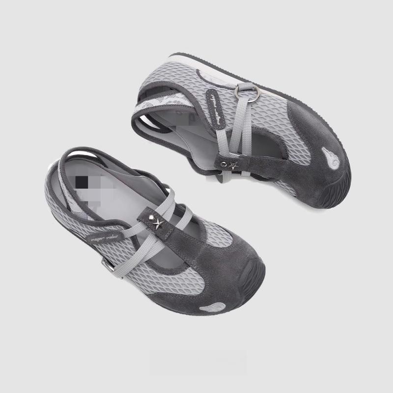 Mary Jane Single Shoes Women's 2025 Summer New Mesh Breathable Sports Sandals Flat-bottomed Versatile Casual Forrest Gump Shoes