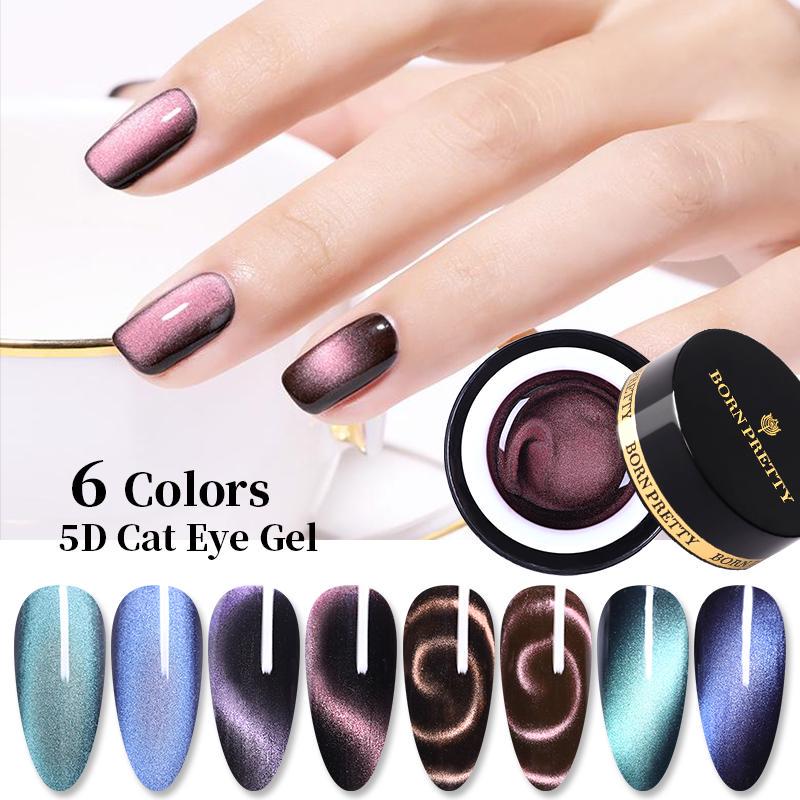 BORN PRETTY Cat Eye Nail Gel Polish Soak Off UV Gel Nail Glitter Gel Polish uygun fiyatlı