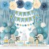 Birthday Party Decorations Rain Curtain Background Flag Cake Power Strip Paper Flower Ball Aluminum Film Balloon Set
