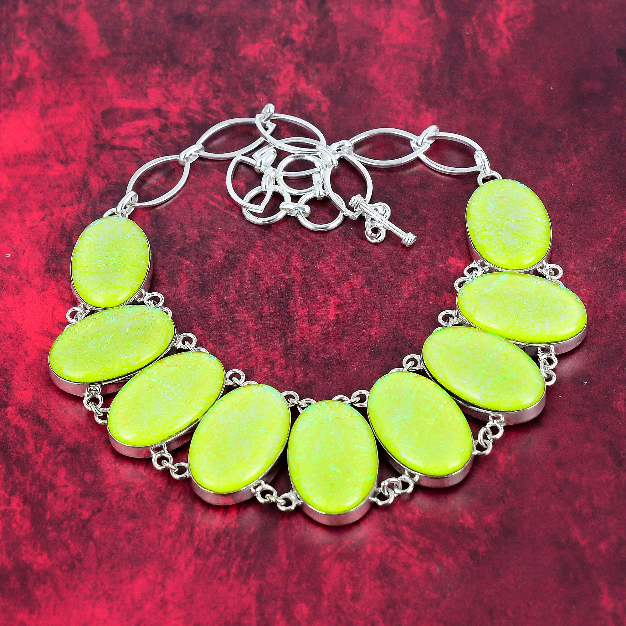 

Ожерелье из желтого австралийского тройного опала, ювелирные изделия из стерлингового серебра 925 пробы ручной работы, регулируемое ожерелье-цепочка, дизайнерские украшения из драгоценных камней Adjustable with 18 inches жёлтый