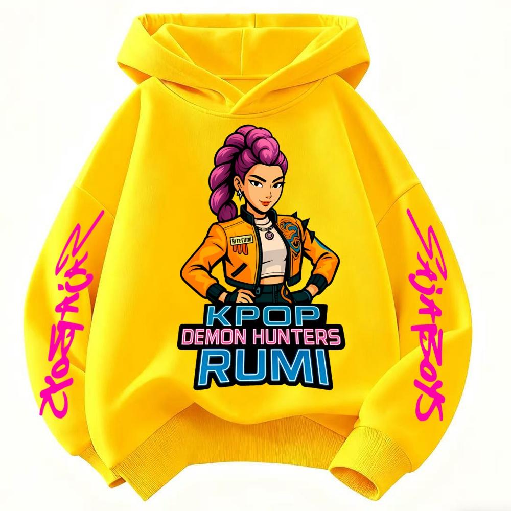 K-POP Demon Hunters Cartoon Hoodie for Kids Super Soft and Comfy Join the Global Trend in This Fun Pullover!