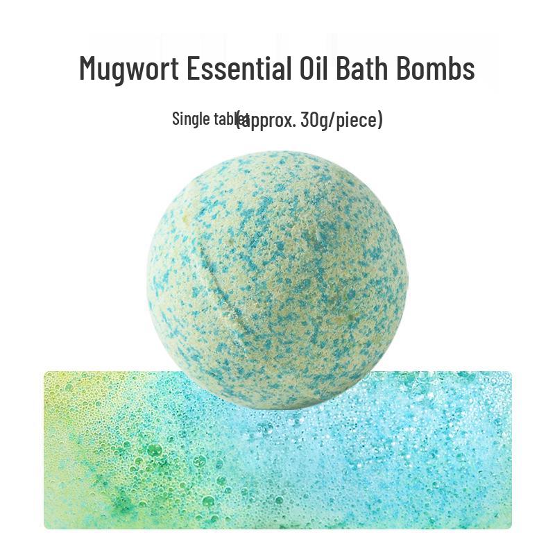 Bombe da Bagno Erboristiche di Assenzio e Zenzero - Pediluvio a Rapido Scioglimento con Rosa & Oli Essenziali
