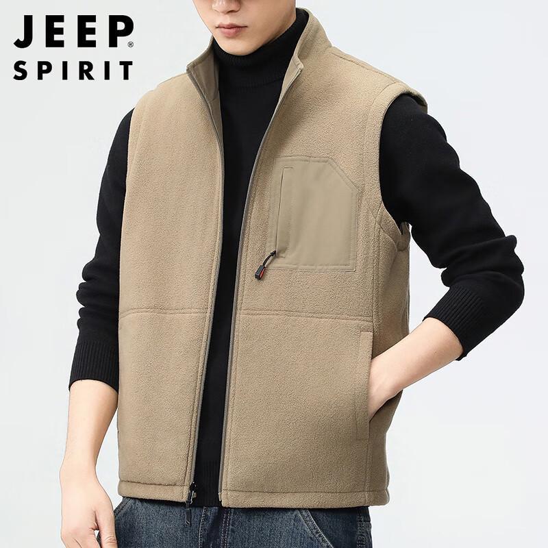 JEEP SPIRIT Herren Fleecegefütterte Leichte Warme Weste
