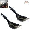 2 Stück BBQ Grillbürsten Edelstahlborsten Reinigungsbürsten Barbecue Grillbürsten Schaber
