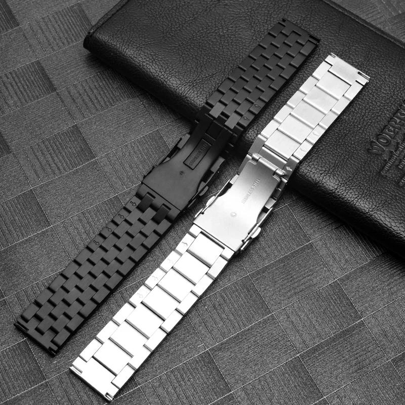 20mm 22mm Men Stainless Steel Watch Band for Huawei GT5 46mm GT4 Metal Bracelet for SAMSUNG Galaxy 7 44mm 40mm 6classic 43 47mm