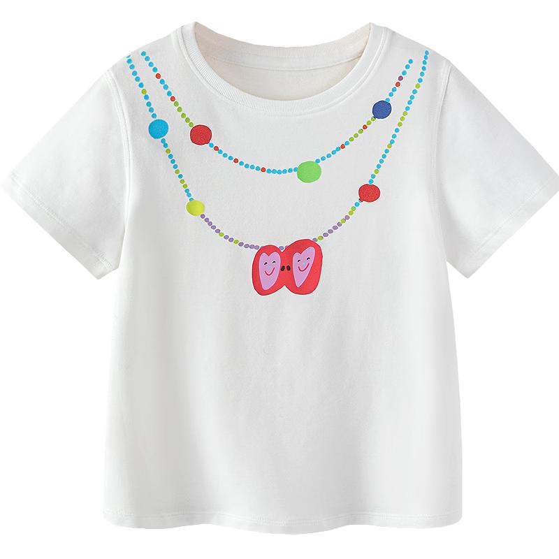 Minibala Girls  Necklace Print Quick-Dry T-Shirt 140