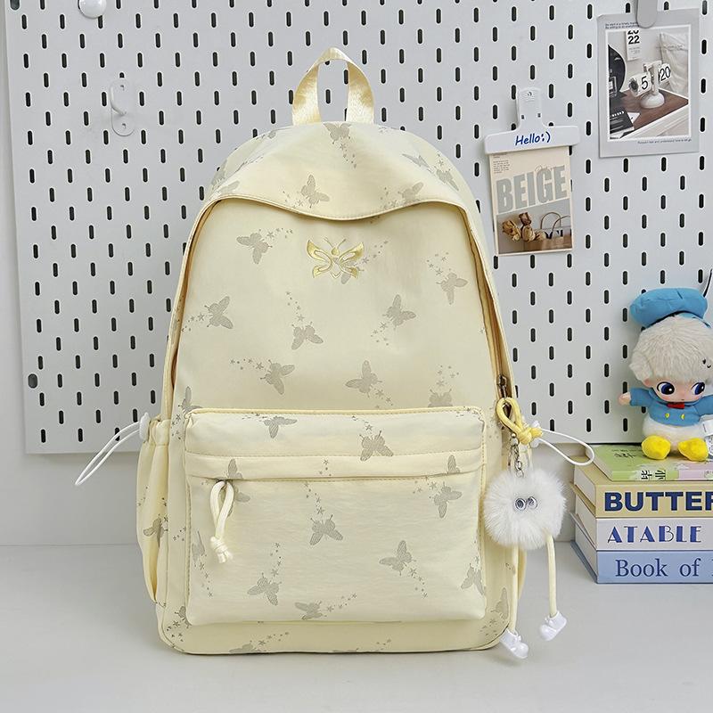 Schoolbag Korean Ins College Wind Star Backpack Large Capacity Junior High School Student School Bag Casual Lightweight Computer Backpack