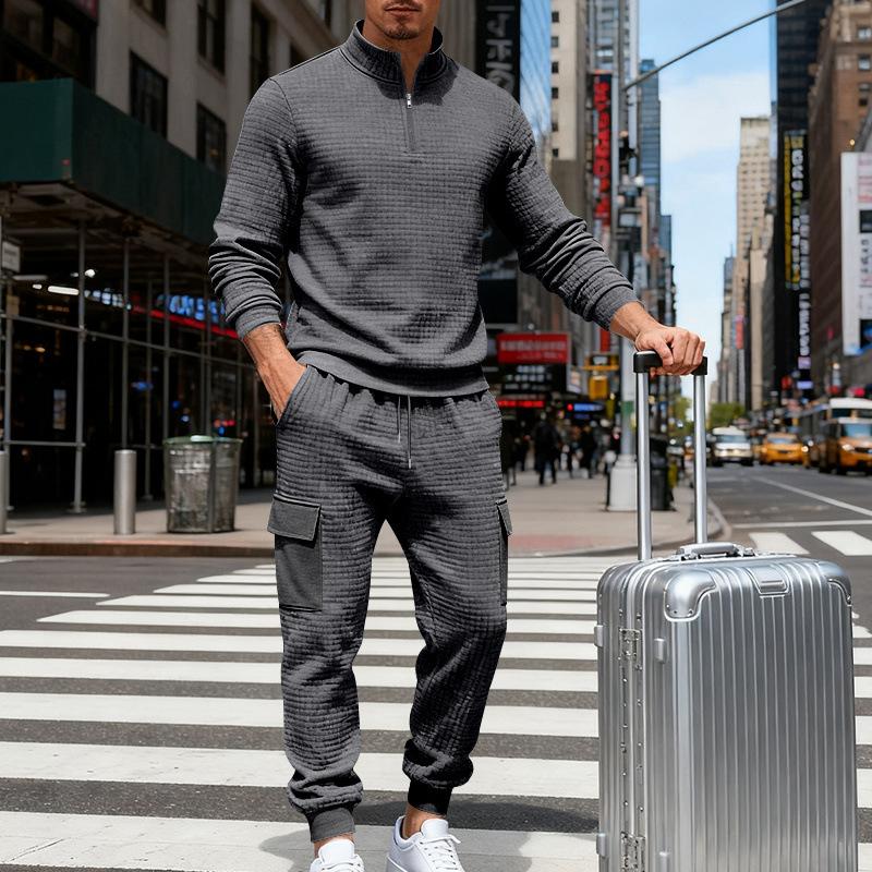 Herbst- und Winter Herren Locker Lässig Pendeln Outdoor Arbeitskleidung Sport Sweatshirt Set