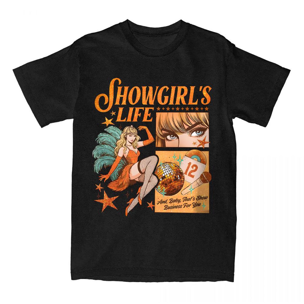 T-shirt da donna La vita di una Showgirl T-shirt grafica Cotone Casual Manica corta T-shirt per donna Unisex Streetwear Stampa T-shirt