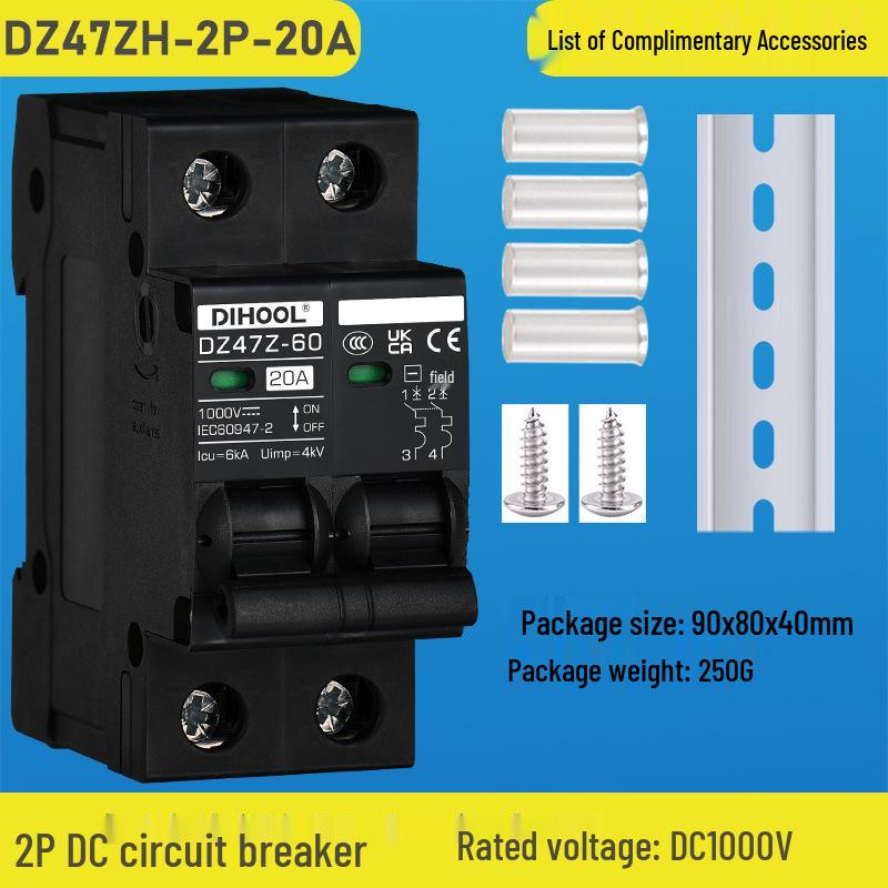 DC500V 2P Photovoltaic Solar Miniature DC Circuit Breaker