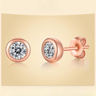 Orecchini a perno a bolla di percezione moissanite Argento S925 Orecchini semplici Gioielli in argento Orecchini