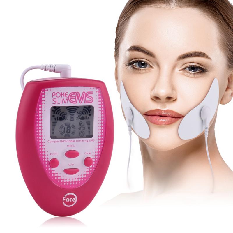 Elektrodenpads, elektrisches Gesichtsmassagegerät, schlankerer Kiefertrainer, Gesichtsmuskel-Pulsstimulator