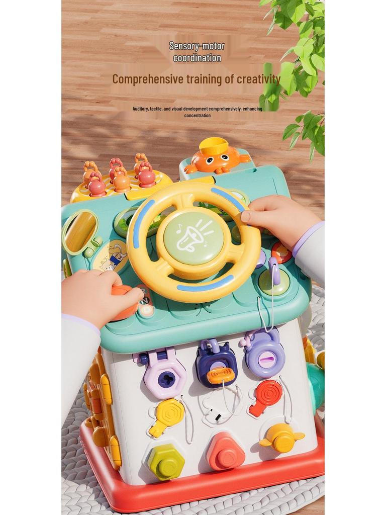 Montessori Busy House Toy: Steering Wheel for 1-2 Year-Olds' Fine Motor Skills