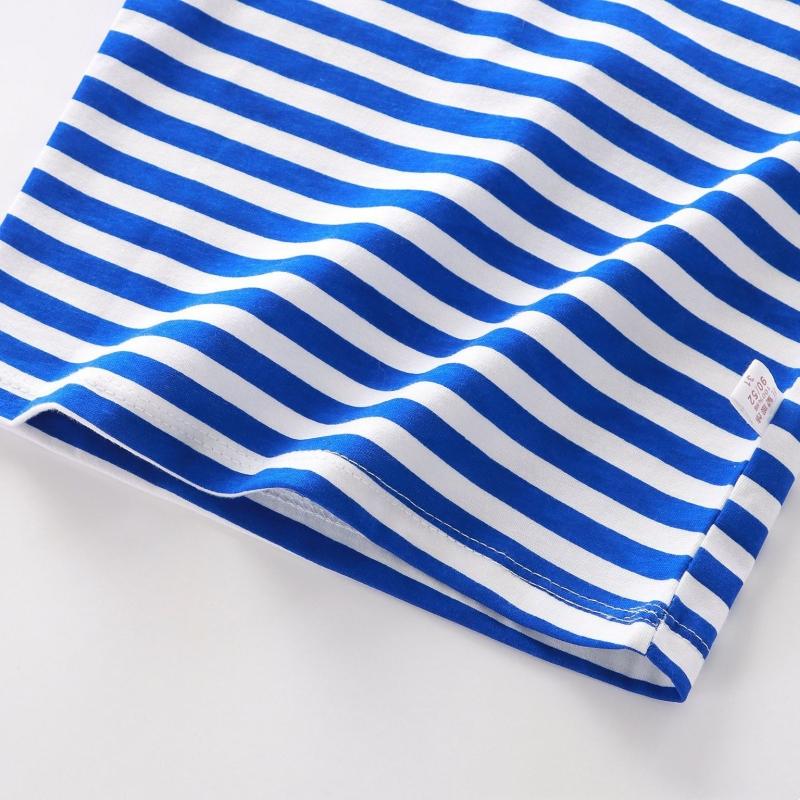 Summer New Boys Girls Striped T-Shirts Children's Clothing Casual Short Sleeve O-Neck Cotton Tops Tees Kids Clothes