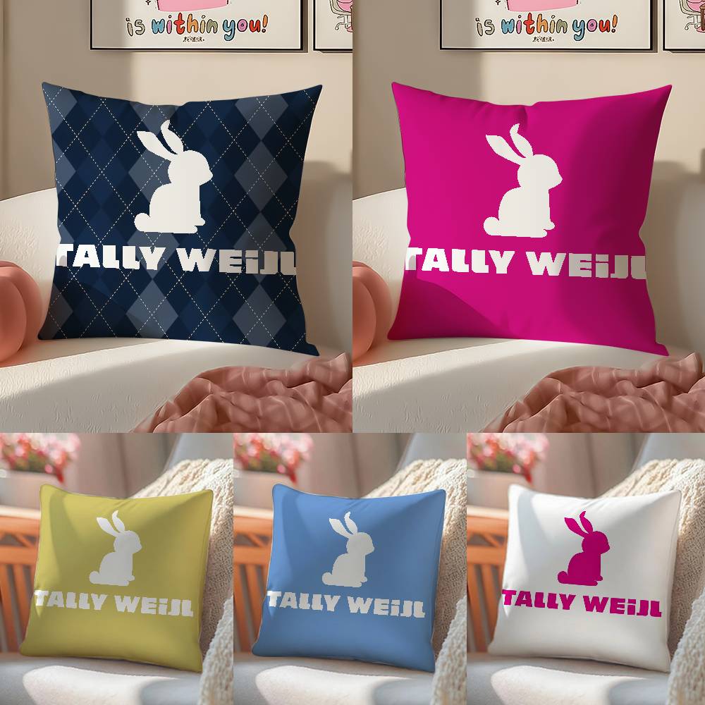 Fashionable And Trendy Design Tally Weijl-I Pillow Case Comfort Sofa Bed Silky elegant Invisible zipper Decorative cushion cover