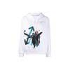 Brush Arrow Oversize Hoodie White Women Tops OWBB032R20F301280130