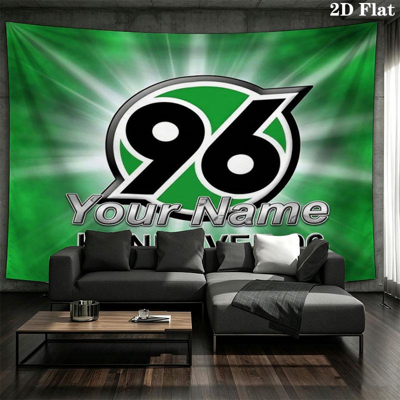 Hannover 96 Custom Name Wall Tapestry Aesthetic Wall Hanging Printed Fabric Blanket Decorative Tapestries for Bedroom Living Room Home Decor