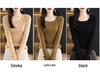 2025 Slim Fit Women's Square Neck 100% Wool Sweater - Thin U-neck Base Layer Top
