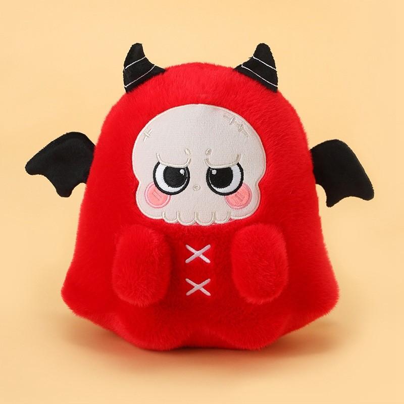 And Halloween Black Red Ghost Skull Plush Doll Pillow For Room Decoration