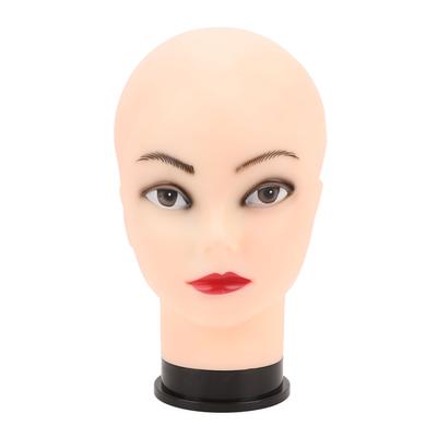 Testa di Manichino Calvo Femminile in PVC per Parrucche Allenamento Realizzazione Cappello Occhiali Esposizione Professionale