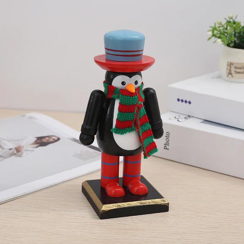 Drewniane Figurki Dziadków do Orzechów Dekoracja Świąteczna Żołnierz Dziadek do Orzechów Statua Ozdoby na Stół Figurka Dekoracje na Przyjęcie