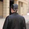 Leather Beret Men's Leather Duck Tongue Cap Middle-aged and Elderly Winter Leather Forward Cap Female Warm Leather Cap