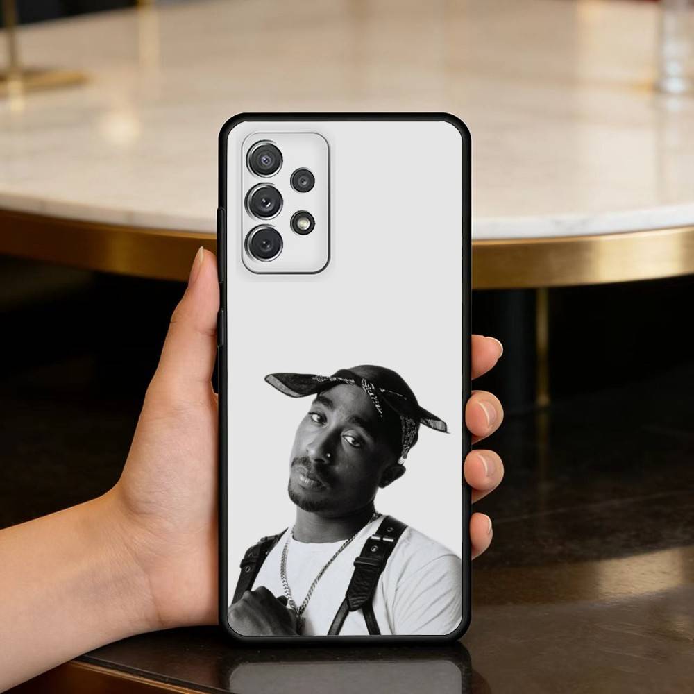 Rapper 2Pac Sänger Handyhülle Für Samsung Galaxy A73,A72,A71,A70,A53,A52,A51,Weiche Silikon Schwarze Hülle