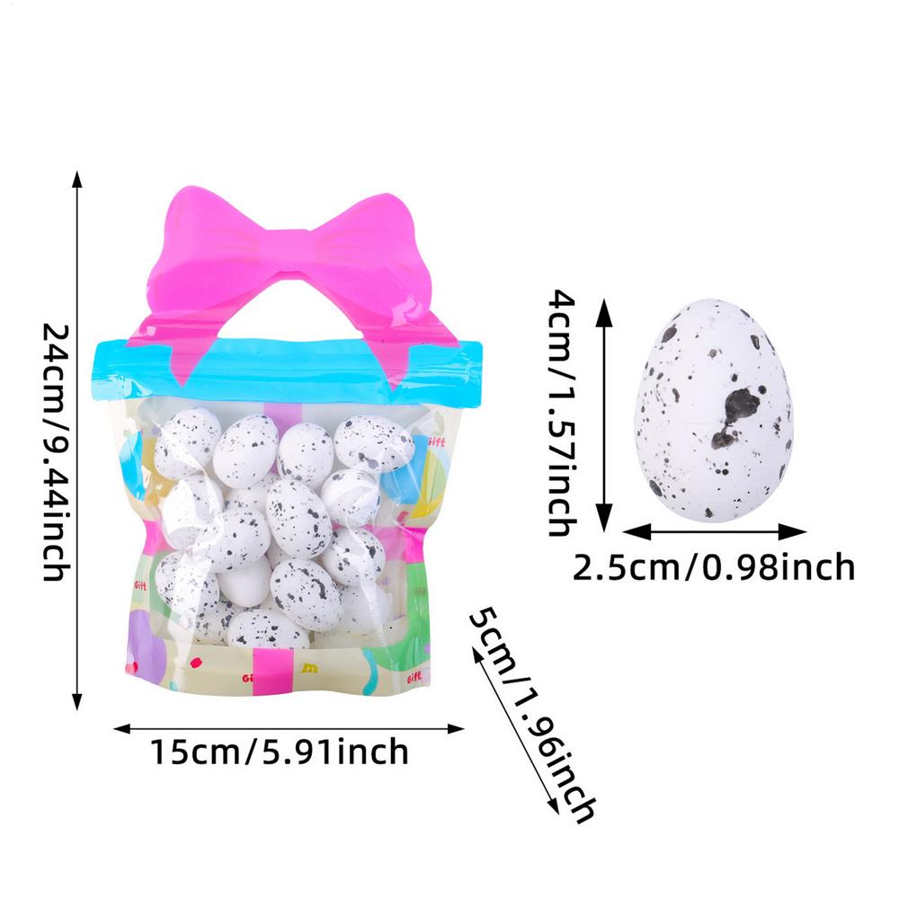 18PCS Pigeons Bird Eggs Easter Decorations For Home Colorful Foam SpeckArtificial Eggs DIY Crafts Easter Party Wreath Ornaments