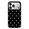 Stylish Polka Dot and Cross Flower MagSafe Case for Apple 17/15 Pro Max Phone